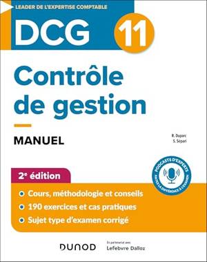 Critique honnête de DCG 11 - Contrôle de gestion - Manuel - 2e éd.